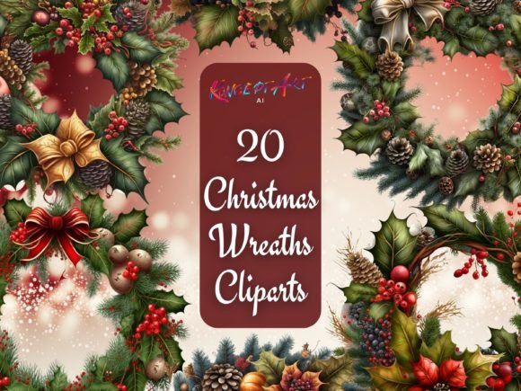 20 High Quality Christmas Wreath Clipart Review