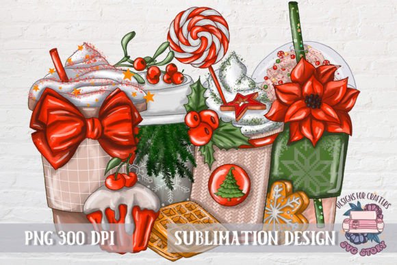 Christmas Coffee LPNG Sublimation Design for Illustrations