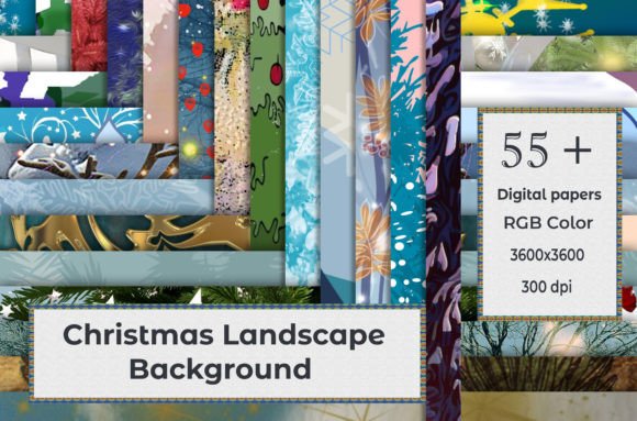 Christmas Landscape Background Illustrations