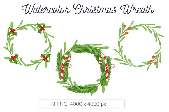 Christmas Wreath Mistletoe Floral Candy Illustration Review