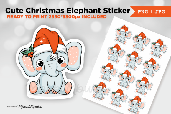 Cute Christmas Elephant Sticker Review