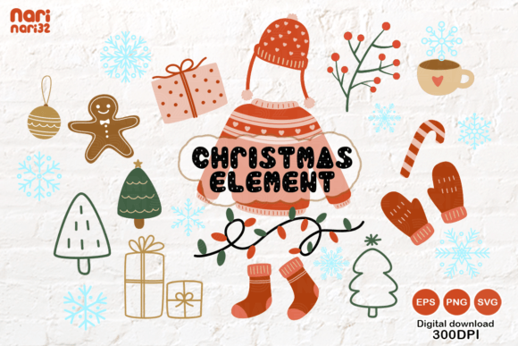 Cute Doodle Christmas Element SVG Review