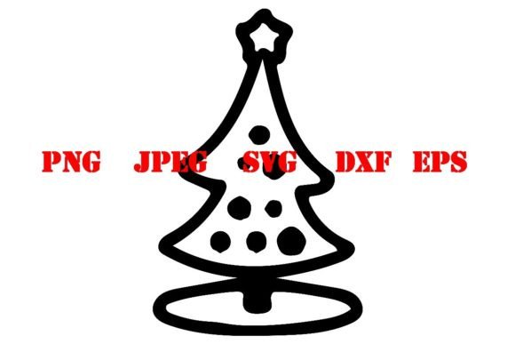 Doodle Christmas Tree SVG for Illustrations