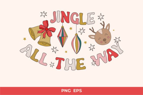 Jingle Bells Christmas Sublimation PNG for Illustrations