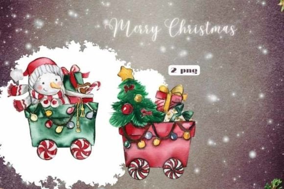 Merry Christmas Illustration for Crafting and Design
