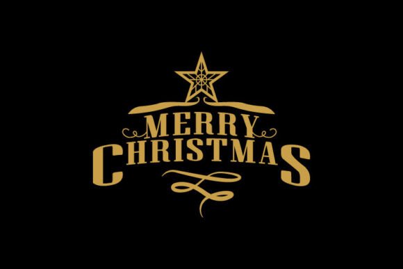 Merry Christmas Typography Illustration