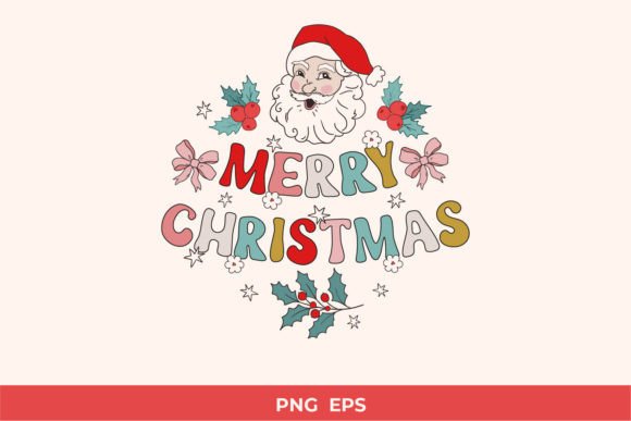 Retro Christmas Sublimation PNG EPS for Creative Projects