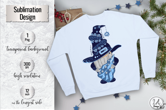 Winter Gnome with Christmas Tree PNG Illustration Review